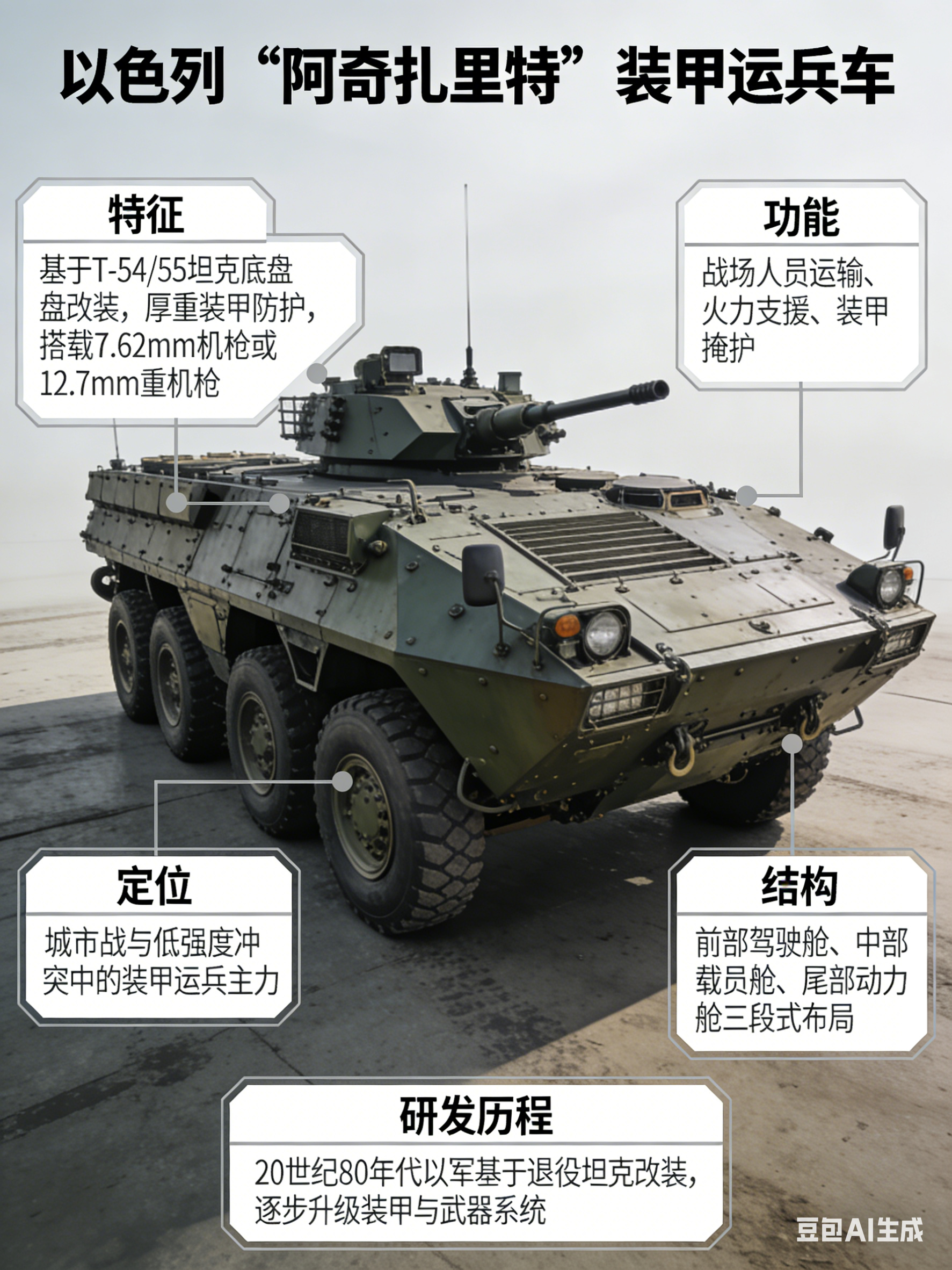 全球武器装备盘点 以色列“阿奇扎里特”装甲运兵车“阿奇扎里特”（Achzarit