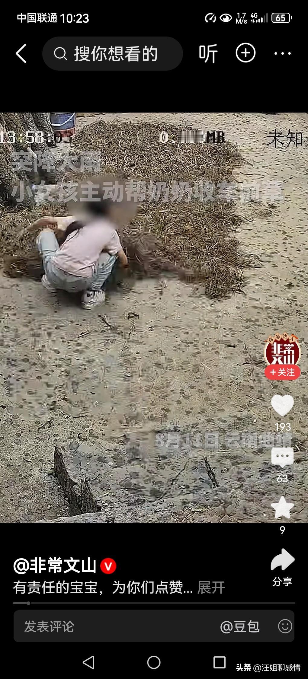 从9岁姐姐带5岁弟弟雨中抢收车前草事中，所想到的。

据媒体报道，8月11日云南
