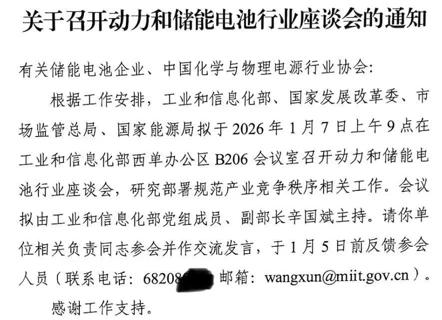 动力电池与储能行业 座谈会，开起来有序竞争是主题 