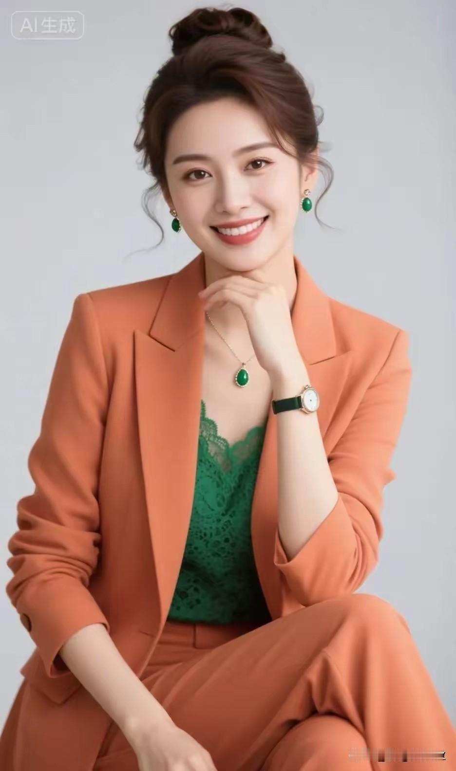 东方佳丽，职业女性，
智慧美貌，兼收并蓄。
国色天香，国色天香。
巾帼英雄，不让