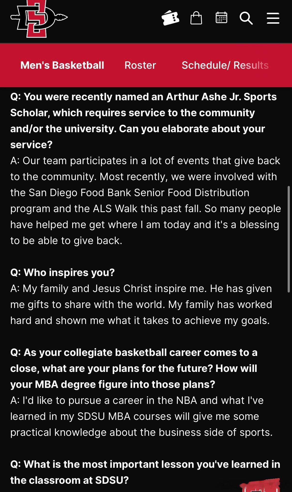 辽宁男篮莱迪 我们拥有MBA学位的高材生莱迪在入学前接受采访。莱迪之前是圣地亚哥