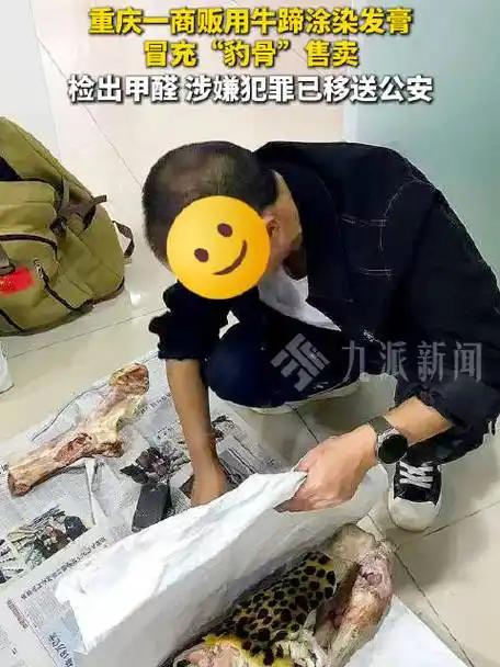 集市卖 “豹骨” 泡酒治病，拆开一看竟是牛蹄，还泡了甲醛

重庆荣昌集市上，一名