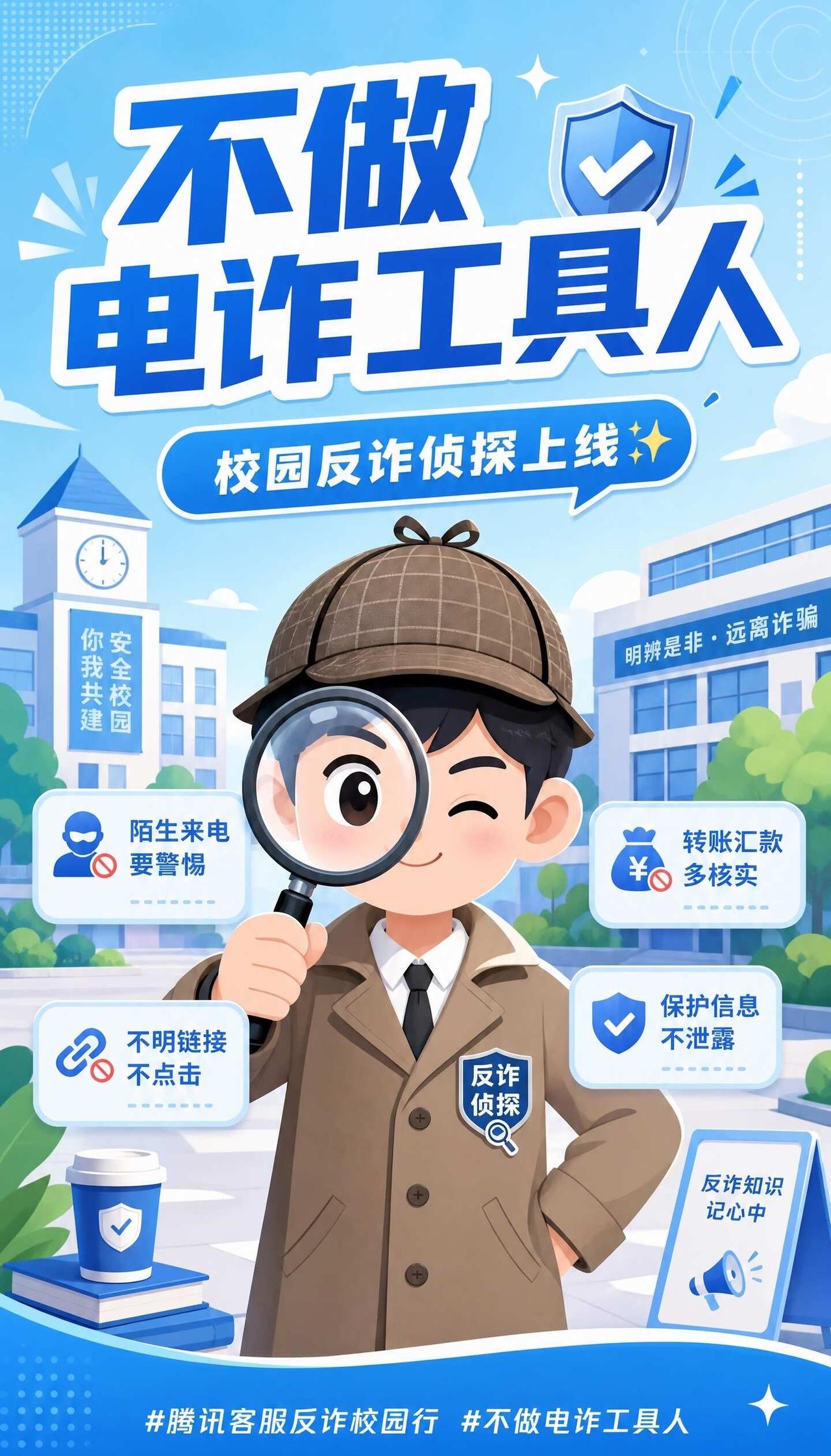 校园反诈
开学季是校园诈骗的高峰期，以下几类骗局最为常见：
假冒“学长学姐”或新