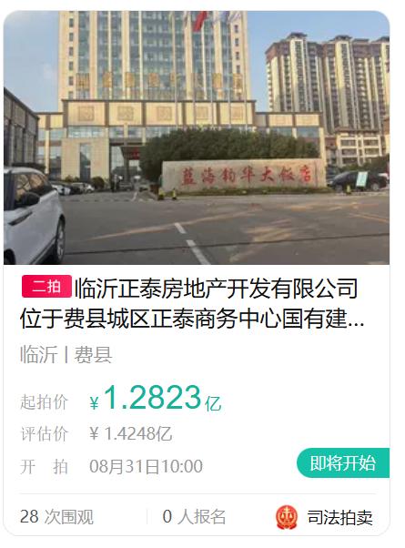费县多宗企业资产进入司法二拍，包含工业厂房、设备原材料以及大型商业综合体。
 