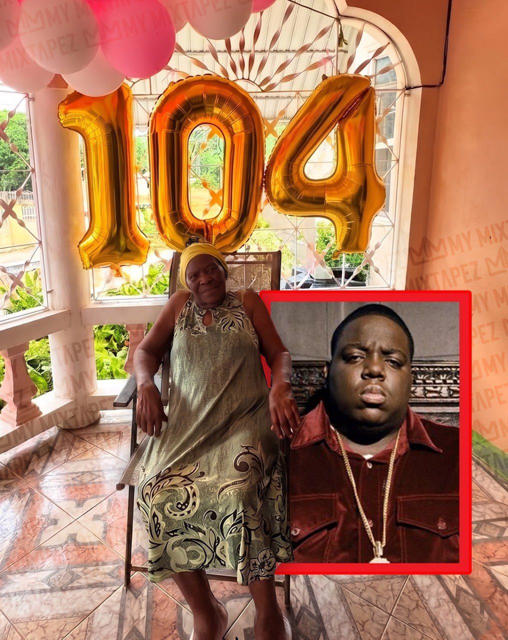 著名说唱歌手 The Notorious B.I.G. 的奶奶迎来了自己104岁