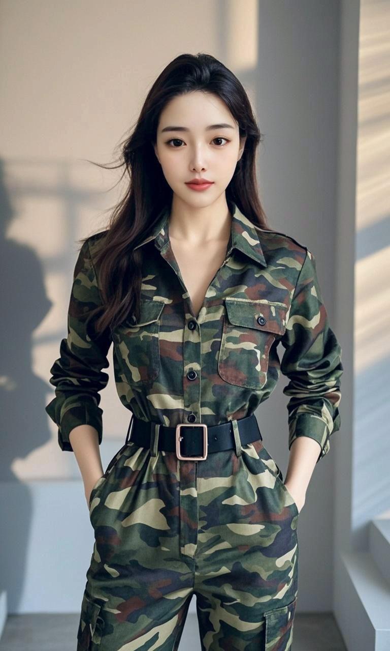 七一喜庆照军装 秒变女兵超飒爽 一张照片圆梦场 谁还不是小栋梁