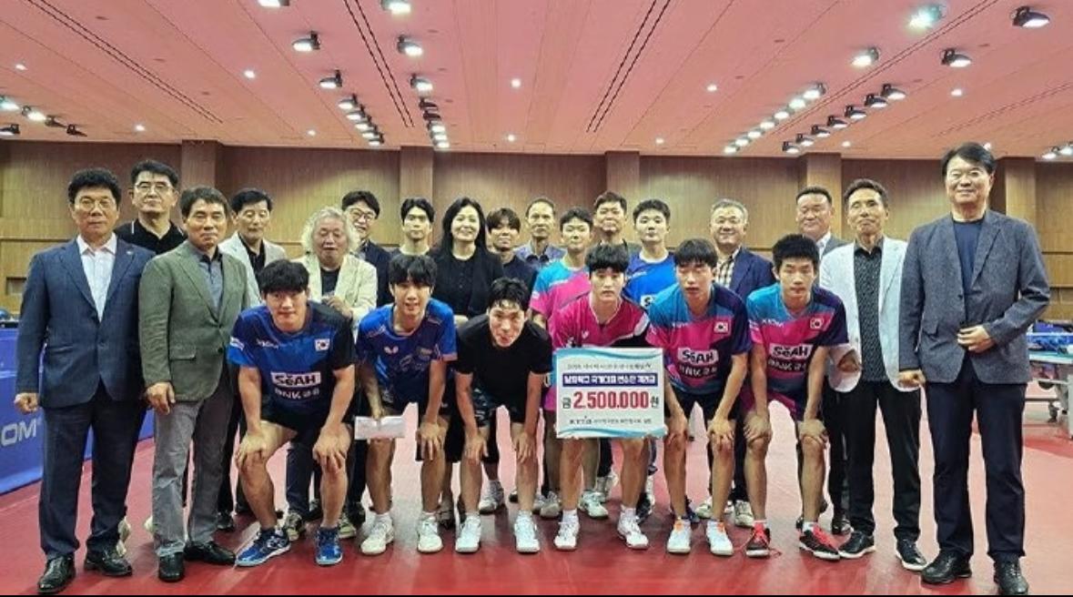 韩乒协为备战名古屋亚运会集训的球员送上慰问金——250W韩元
韩乒协太人性化啦，