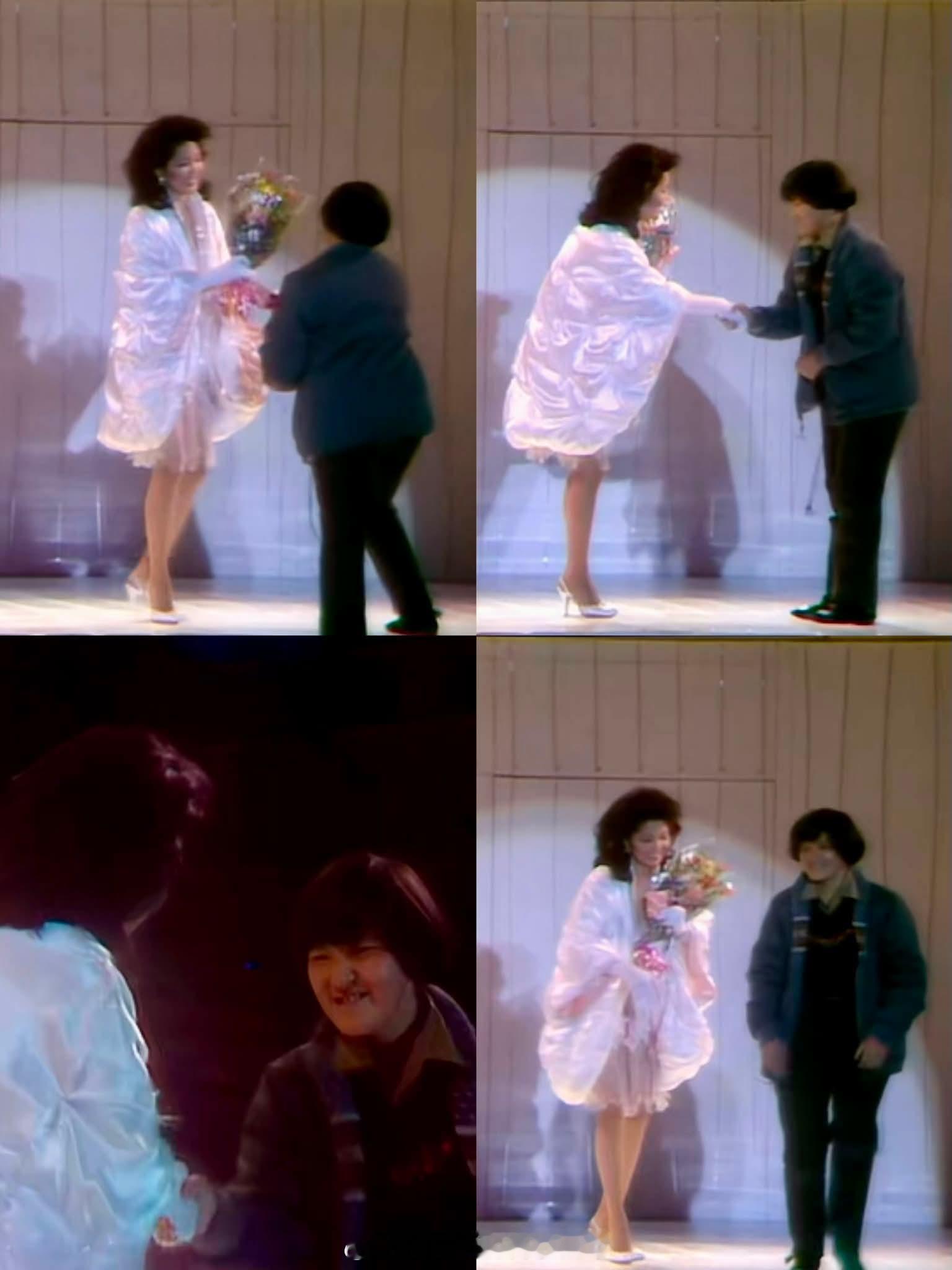 【王小秋：给邓丽君送花的人💐】还记得邓丽君小姐1984年“十亿个掌声”演唱会上