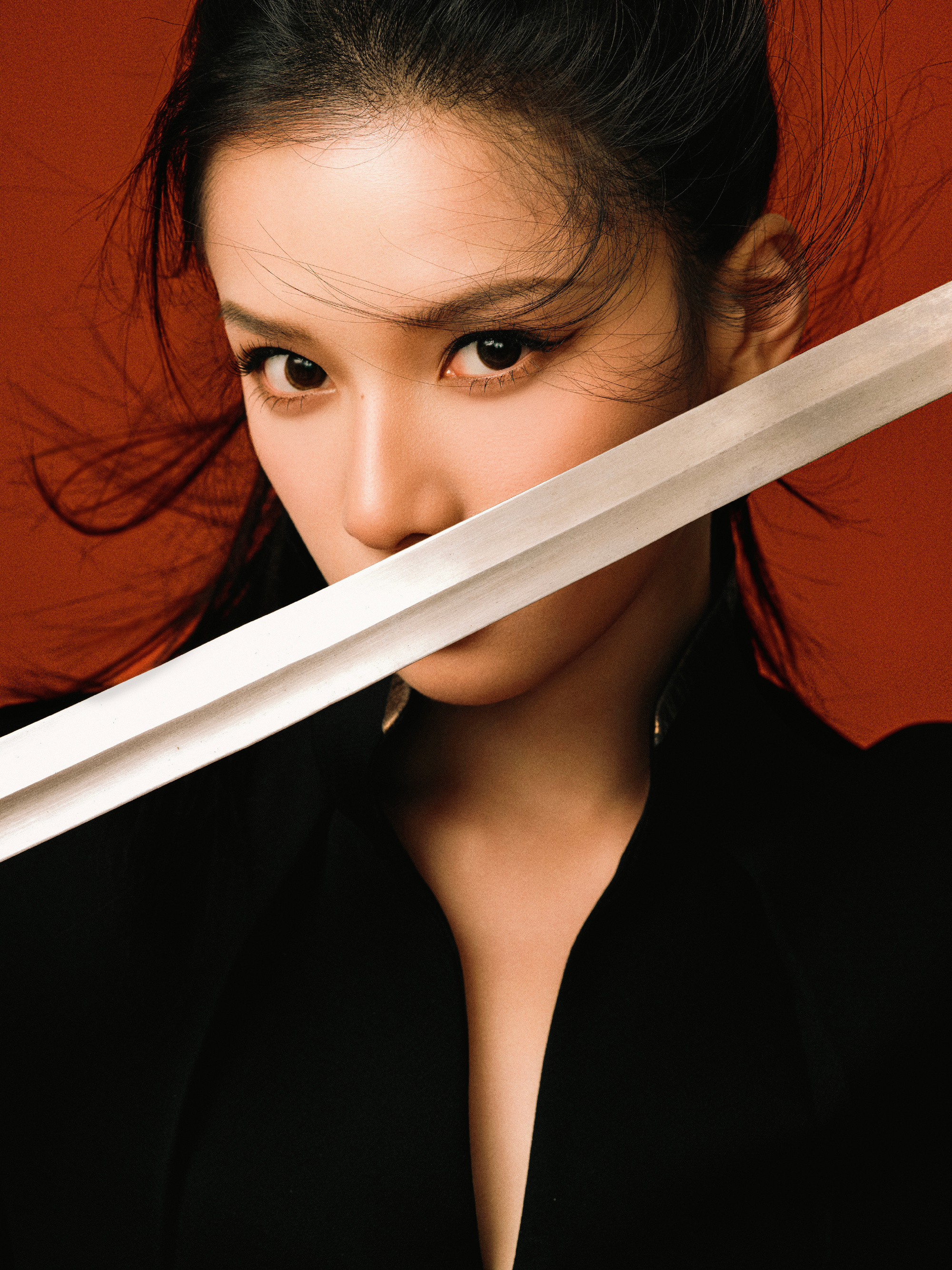 张婧仪束发马尾造型 ​​​
