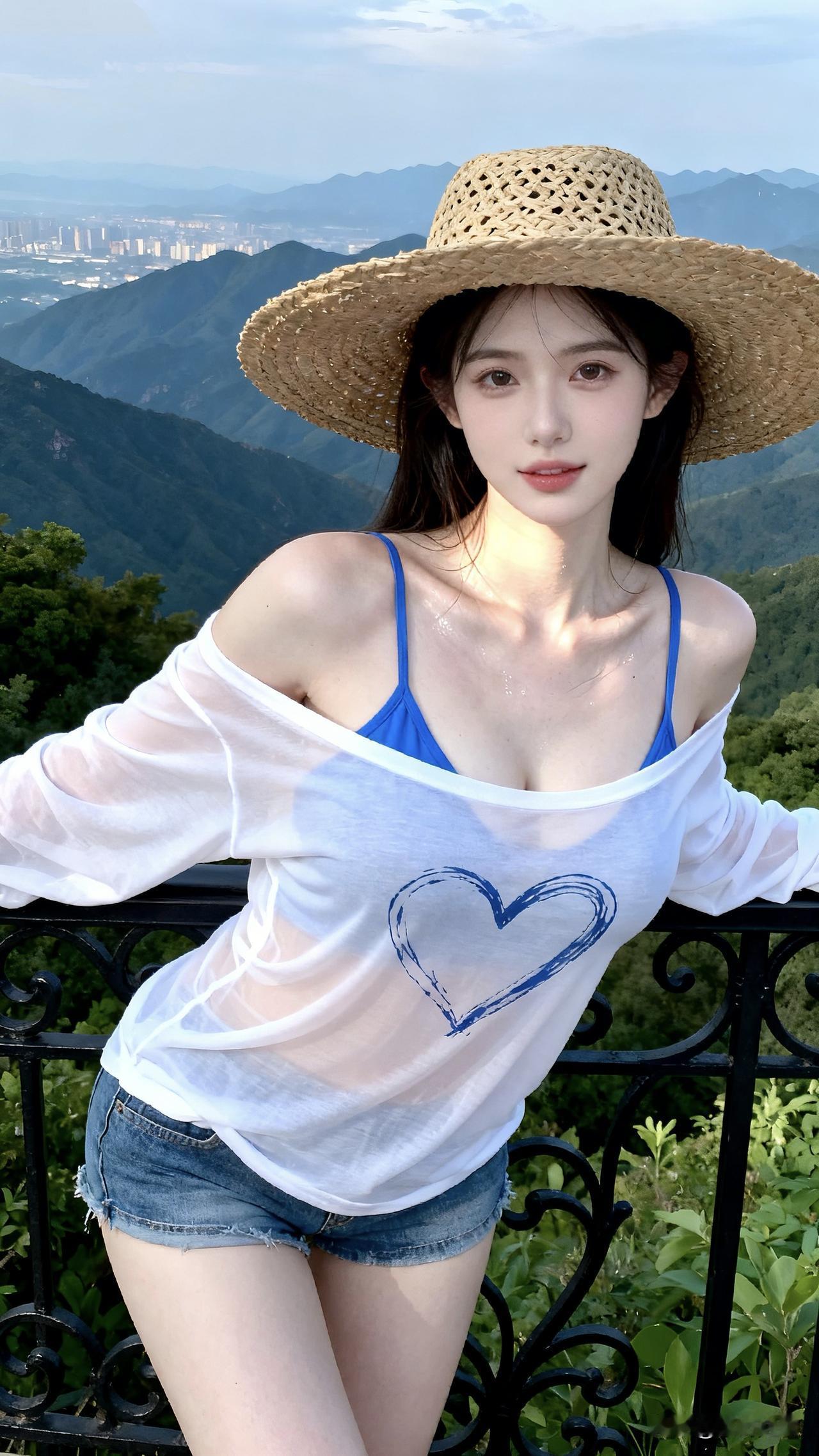 还是怀念夏天那时候，山顶的风裹挟着草木清香，将燥热都吹散。那时总爱戴着草编帽，穿