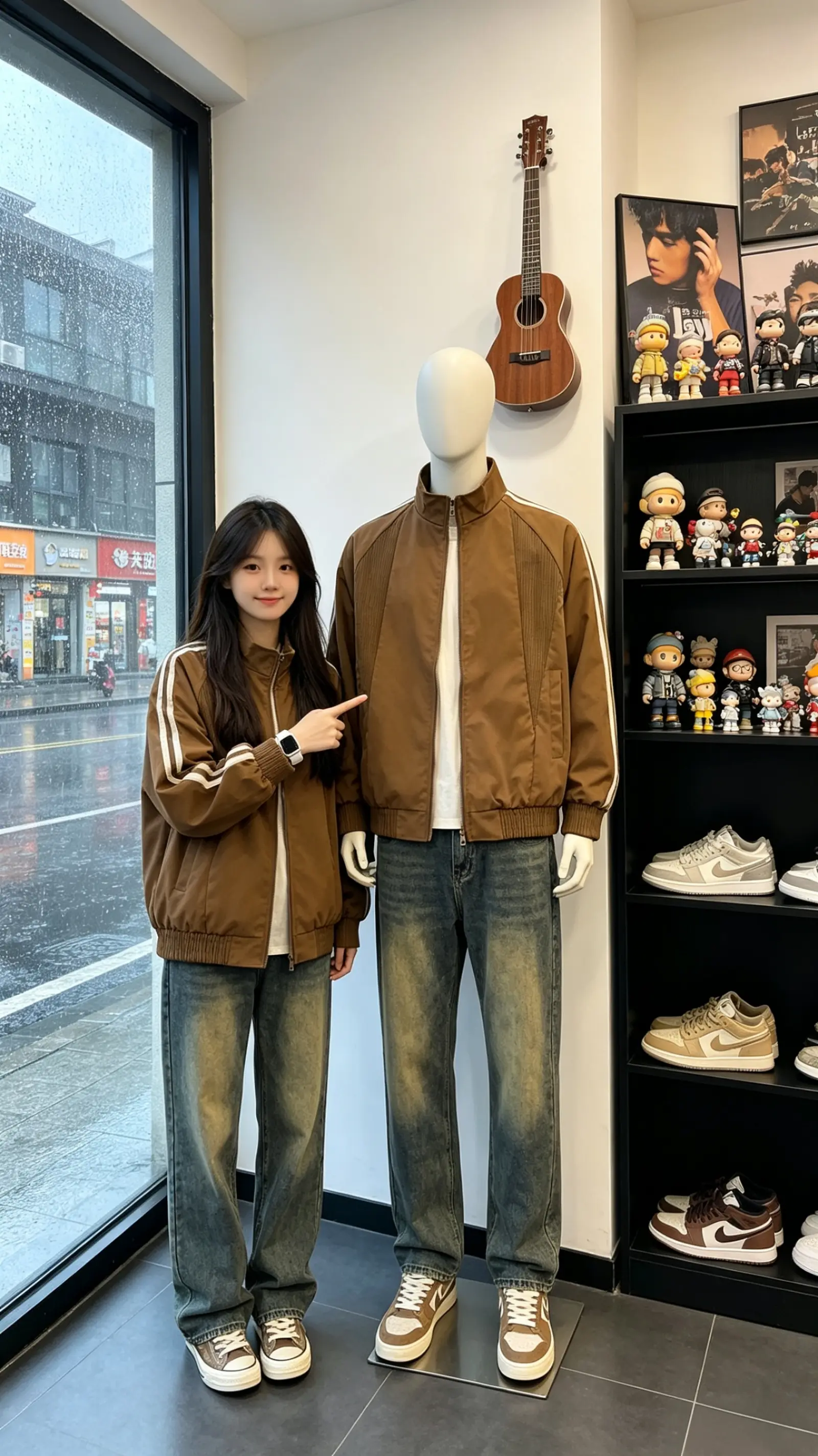谁懂这件藏青色入秋显白夹克！穿上帅爆了！