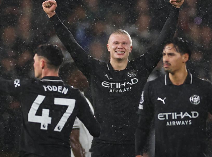 12月3日凌晨英超第14轮，曼城客场5-4险胜富勒姆。哈兰德17分钟破门解锁英超