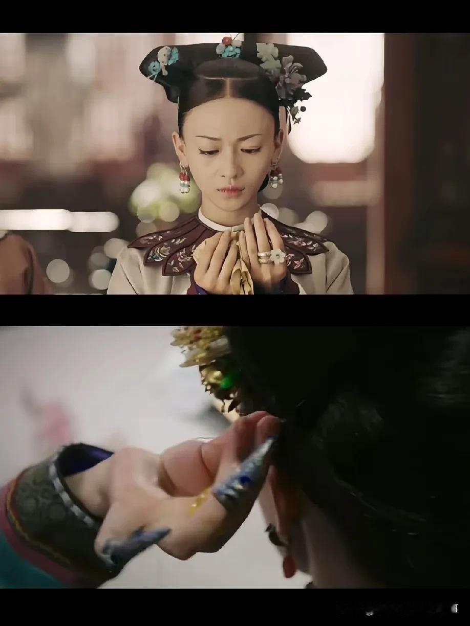 同样是刺绣，魏璎珞和大如一比，谁在认真做事、谁在装腔作势，简直高下立见。
 
魏
