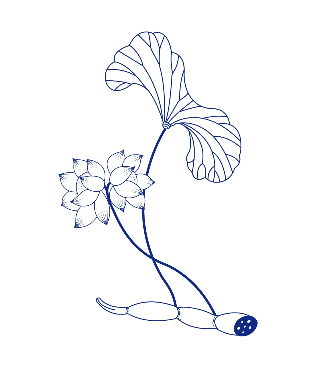 传统纹样-并蒂同心纹