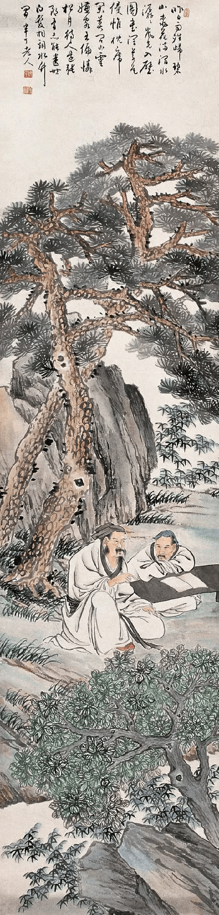 陈半丁，绍兴人，生于1876年，早年师从吴昌硕，且跟海上书画名人，广有交往，奠定