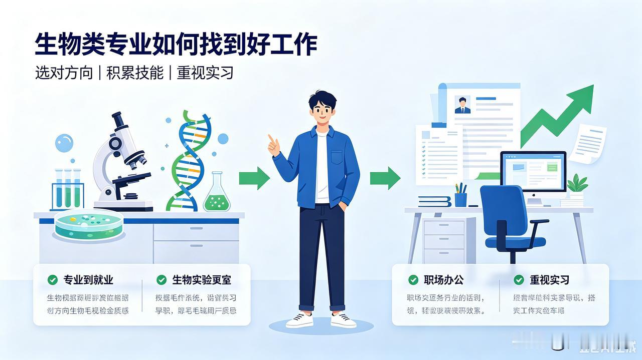 生物类专业能找到好工作的关键点在哪？
 
很多人都说生物是天坑专业，其实不是专业