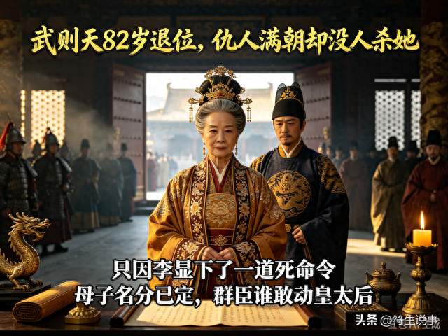 武则天82岁退位，仇人满朝却没人杀她，只因李显下了一道死命令