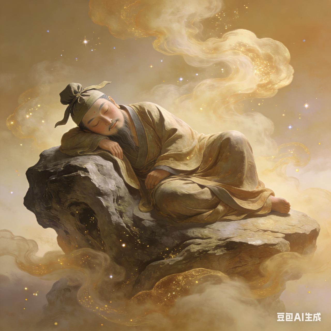 西山脚下有间歪斜的茅屋，住着个叫陈三的人。

村里人都说，陈三是天底下头一号懒汉