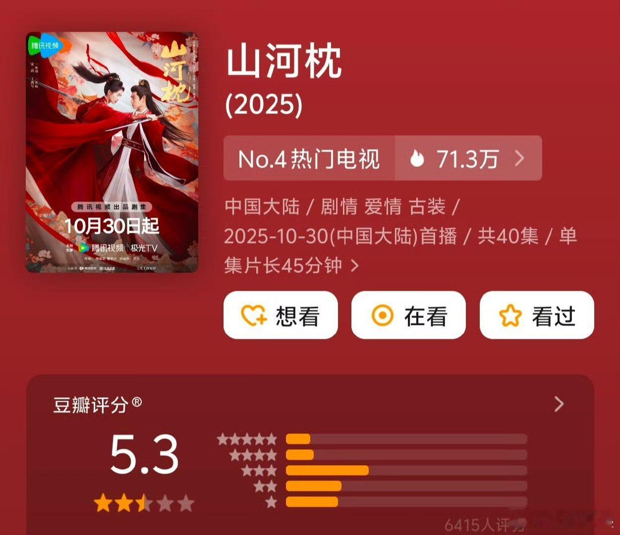 山河枕5.3不及格就算了水龙吟居然也5.7不及格自认为制作精细的螺蛳粉要破防了[