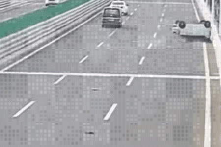 这是怎么了？
看它在高速路上“欢儿”得，像喝醉了酒一样，前仰后合摇头摆尾，蹭屁股