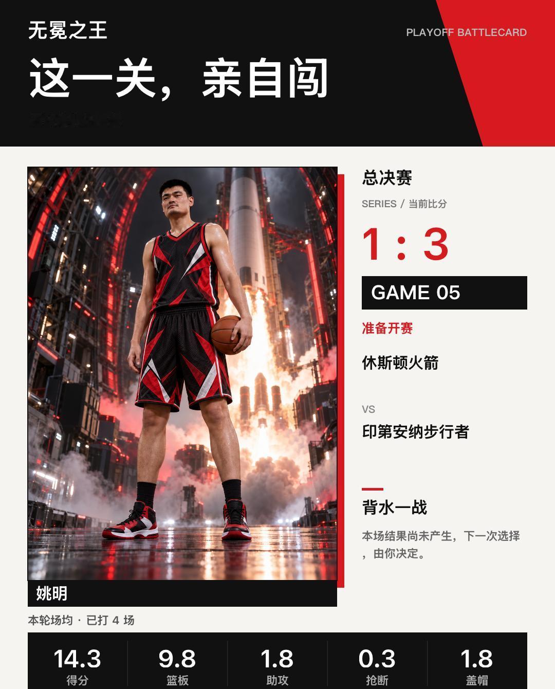 【无冕之王】姚明的总决赛 G5，这一关我要亲自闯
这一次，我把姚明的生涯带到了0