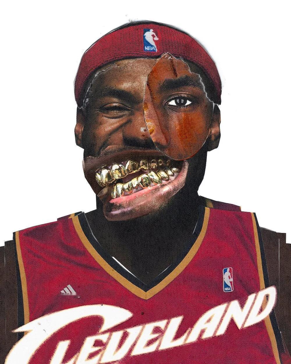 骑士詹姆斯nba我的观赛搭子 抽象派詹姆斯画[照相机] ​​​