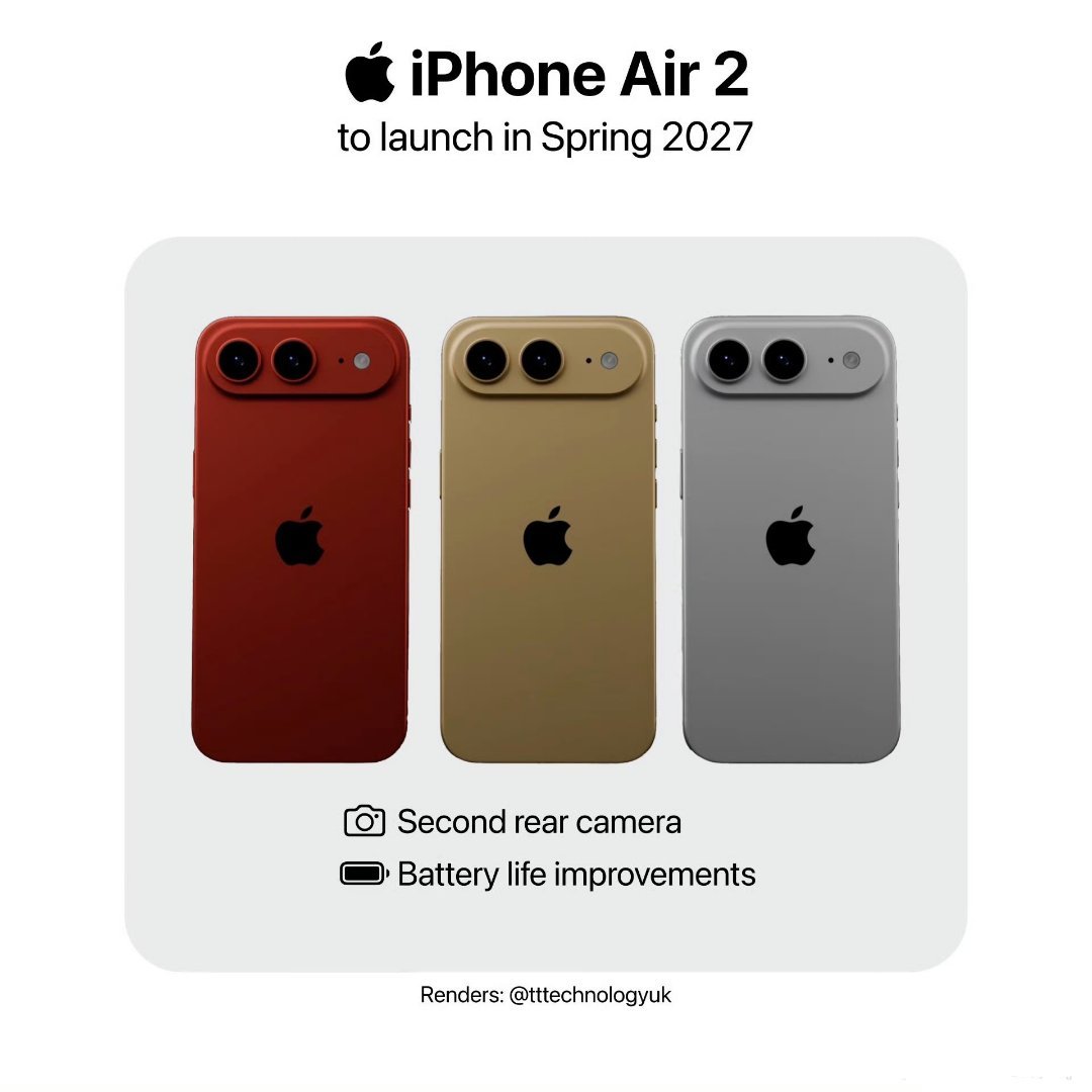 iPhoneAir2爆料汇总你们猜猜看，果子真的会给双摄像头吗