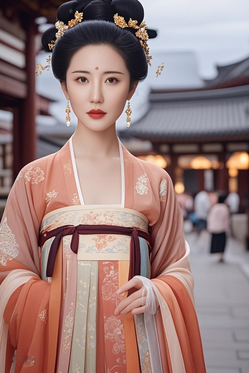 “三更灯火五更鸡” 照亮唐衣，恍若梦中。