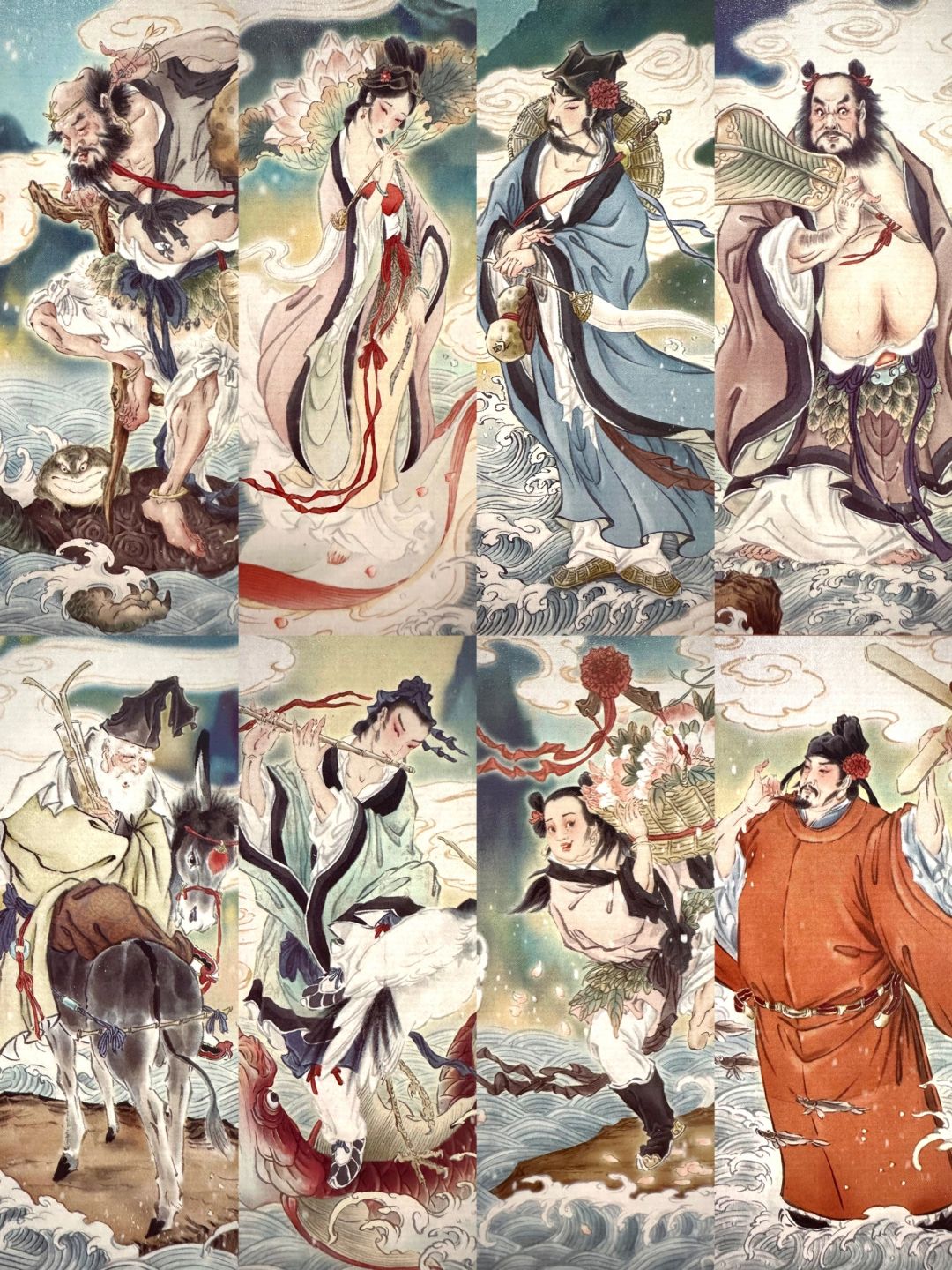 彫仙老师绘画作品列仙卷 八仙过海 燎原卡牌