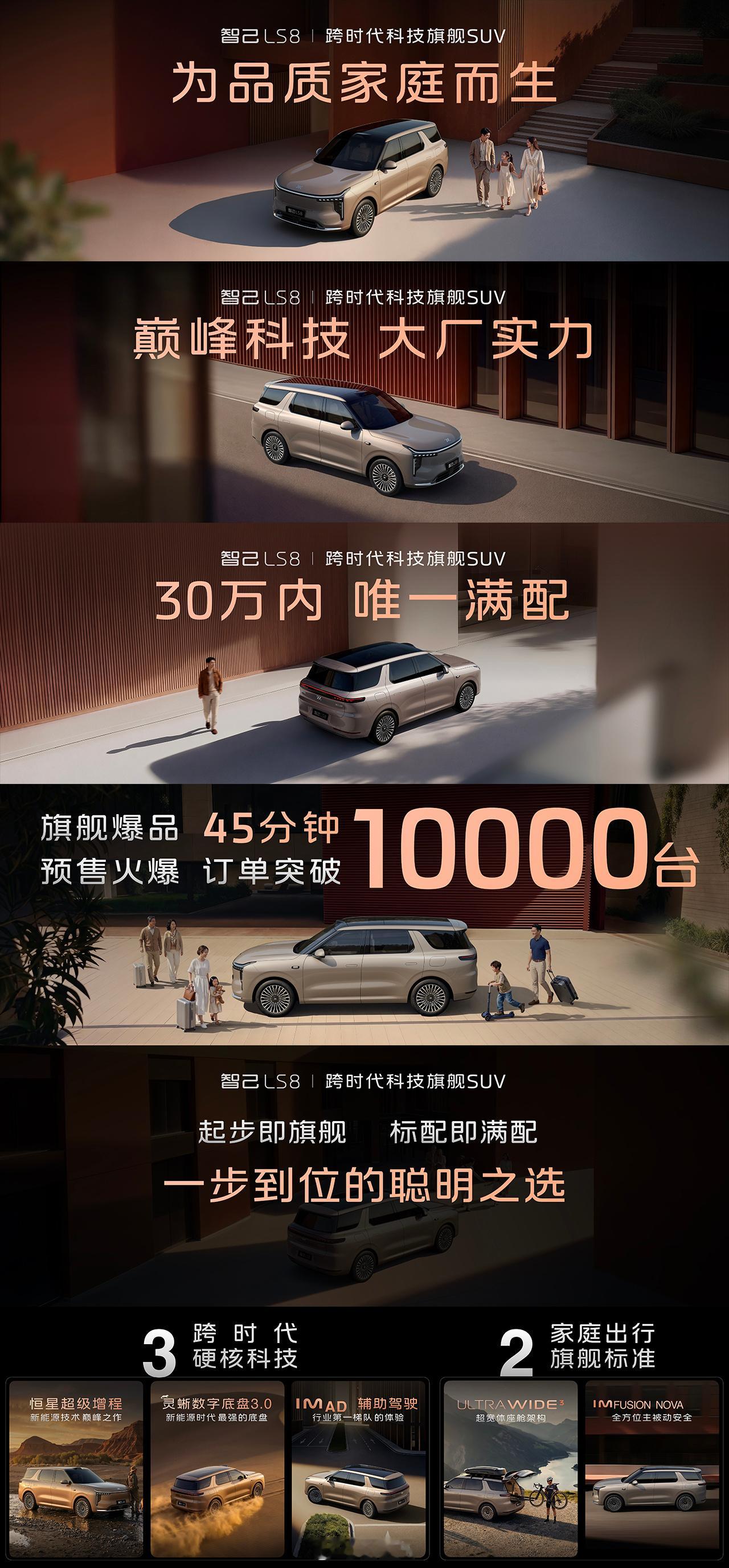 智己LS8今日正式上市 LS8正式价格公布了，作为5085mm车长，带线控四轮转