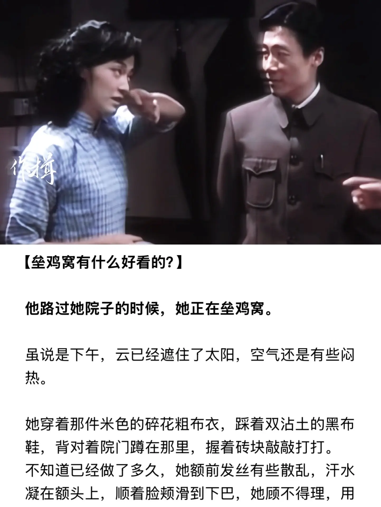 女人垒鸡窝有什么好看的？