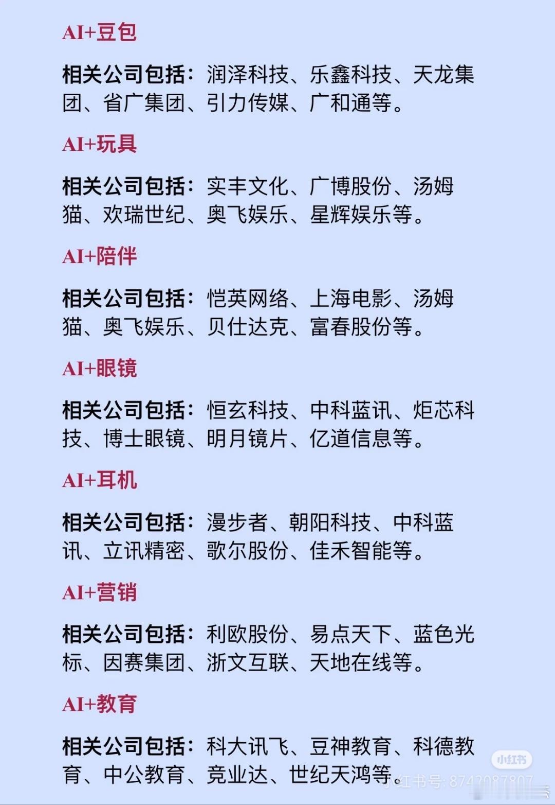 AI细分领域这么多，你看看有没有遗漏的！仅供参考！ 