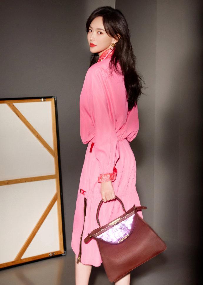 唐嫣粉红套装唐嫣allpink 唐嫣allpink 
