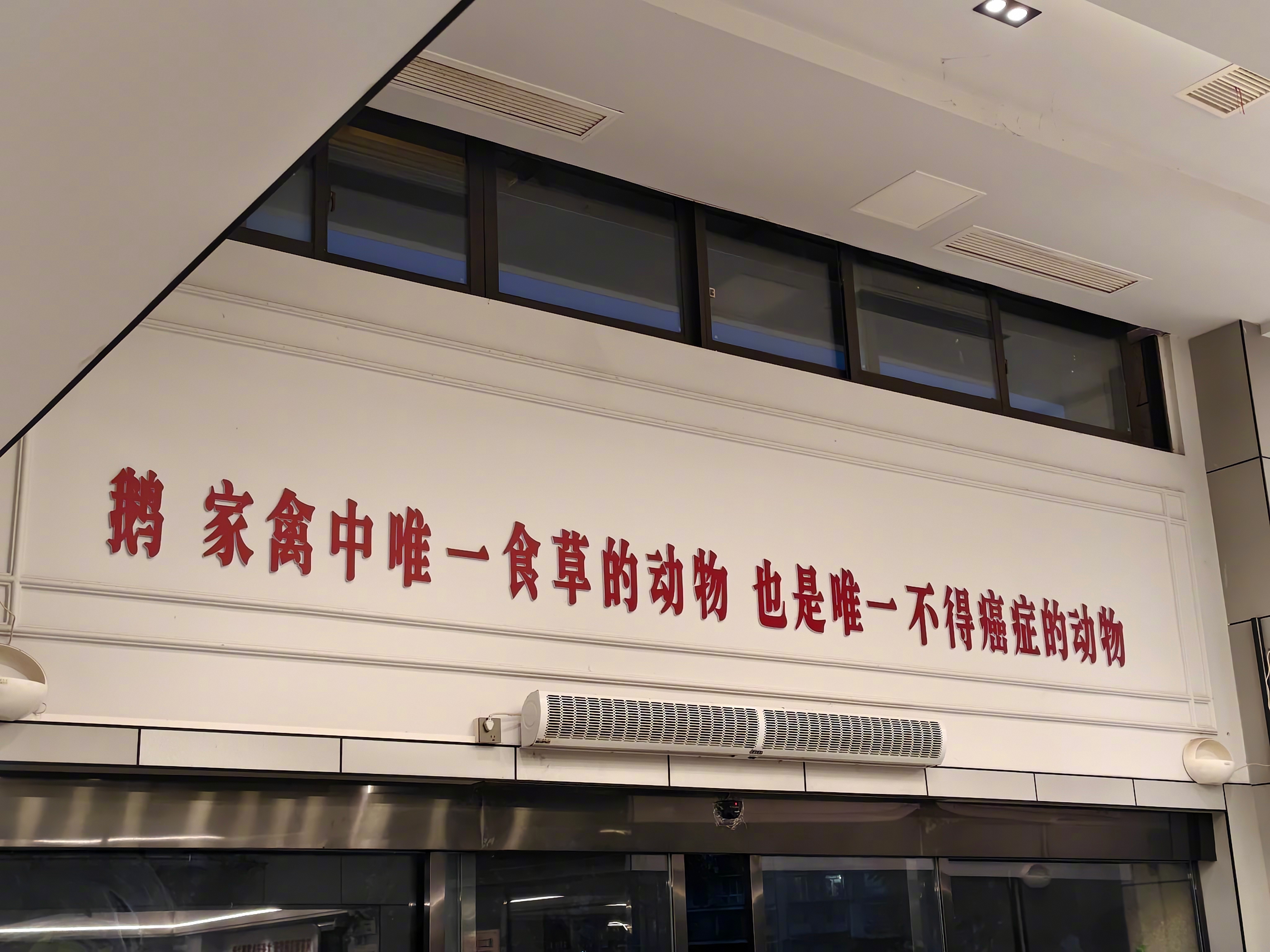 老板为了卖鹅，用心良苦啊。但我总感觉标语有问题，大家觉得呢？ 