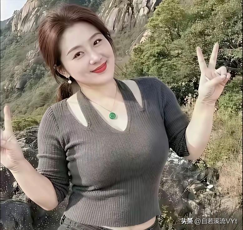 五律·山隅笑
 
翠岭连云壑，清风拂素裳。
眉含春日暖，笑带野花香。
举指舒清趣