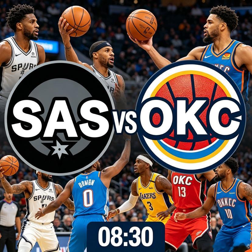 NBA赛事：圣安东尼奥马刺 VS 俄克拉荷马城雷霆本场对决为NBA西部焦点之战，