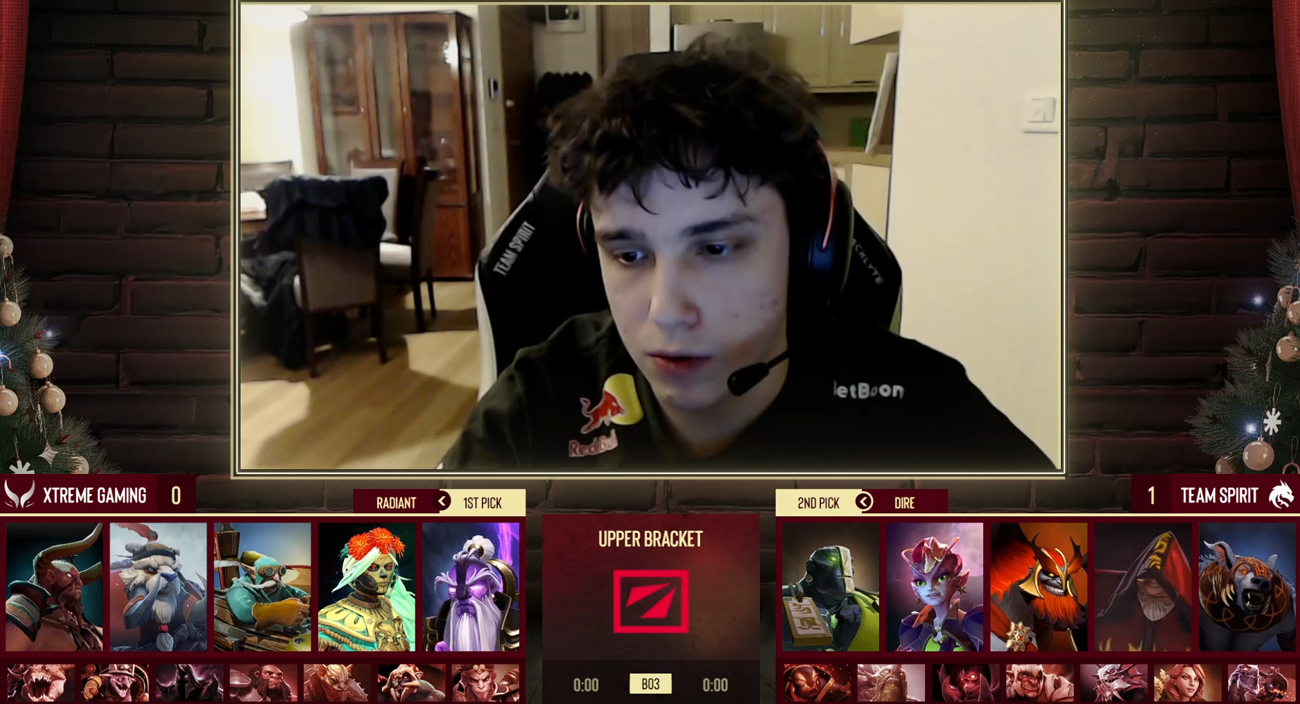 XG vs Spirit第二局BP结束，这把XG阵容看的很舒服，经典酒友海民保飞