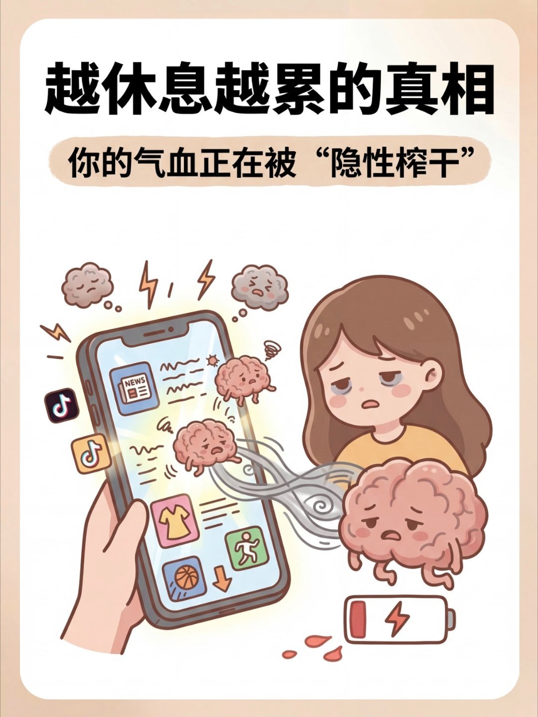 周末为什么越休息越累3种休息其实是在消耗气血高效休息的核心：少看：减少屏幕时间，