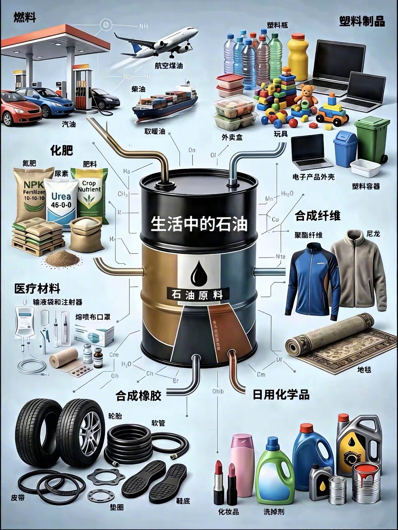 油价上涨会导致连锁反应，影响很多行业，当然也会影响我们每个人。油价上涨→运输成本