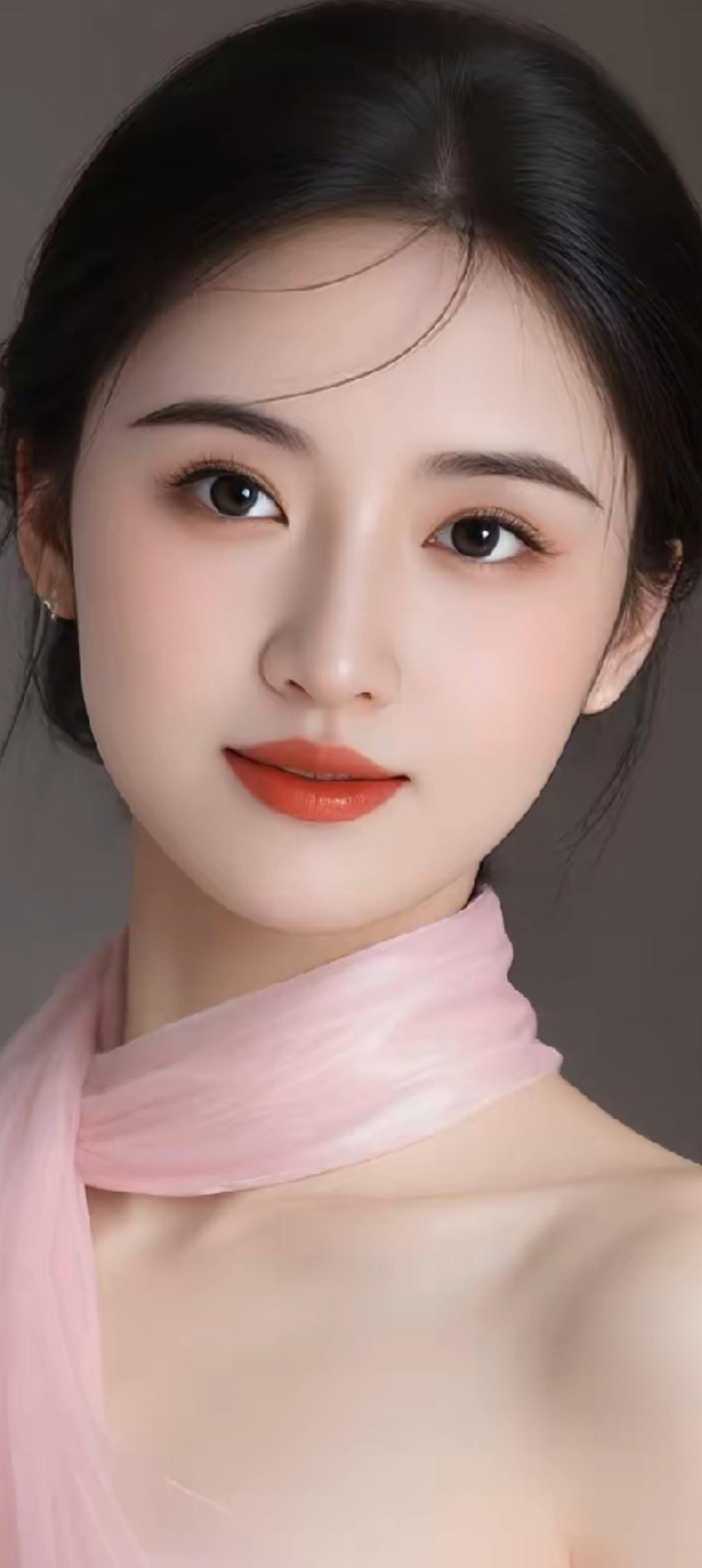 这姑娘真漂亮，妆容很精致。