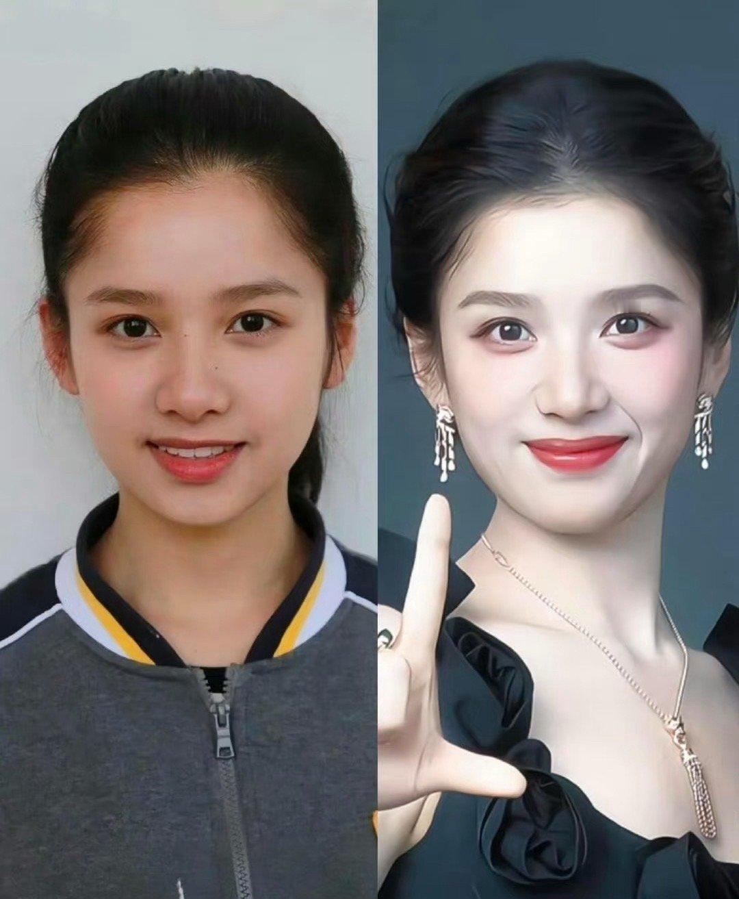 原来张婧怡高中时期就已经有星味儿了 ​​​