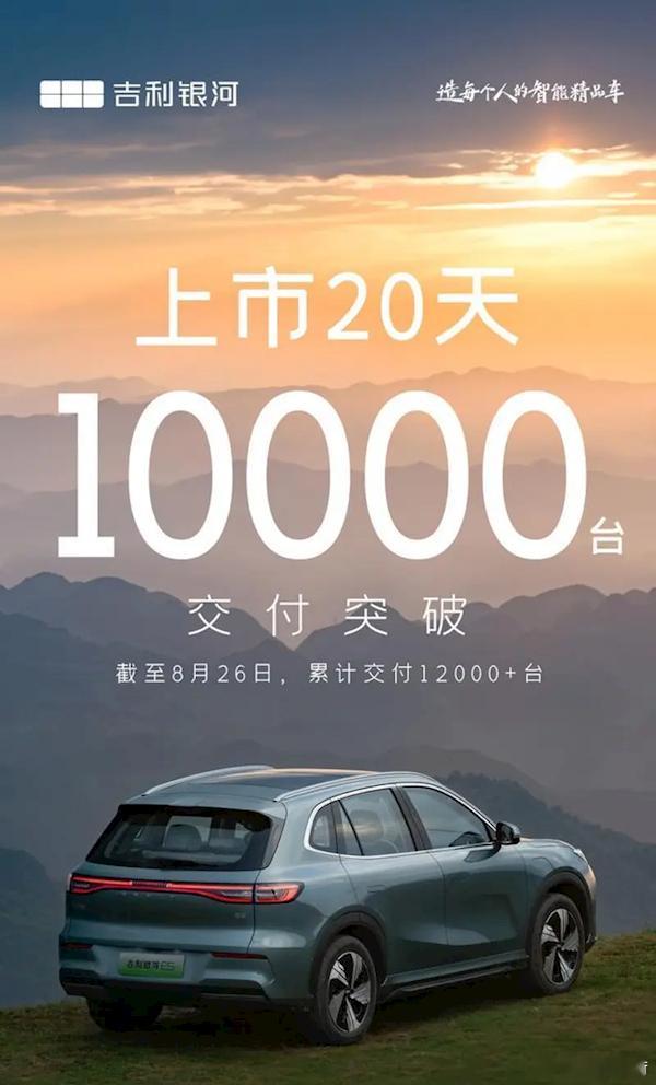 吉利银河E5上市20天内交付量突破12000台，这价格不成爆款太难了[doge]