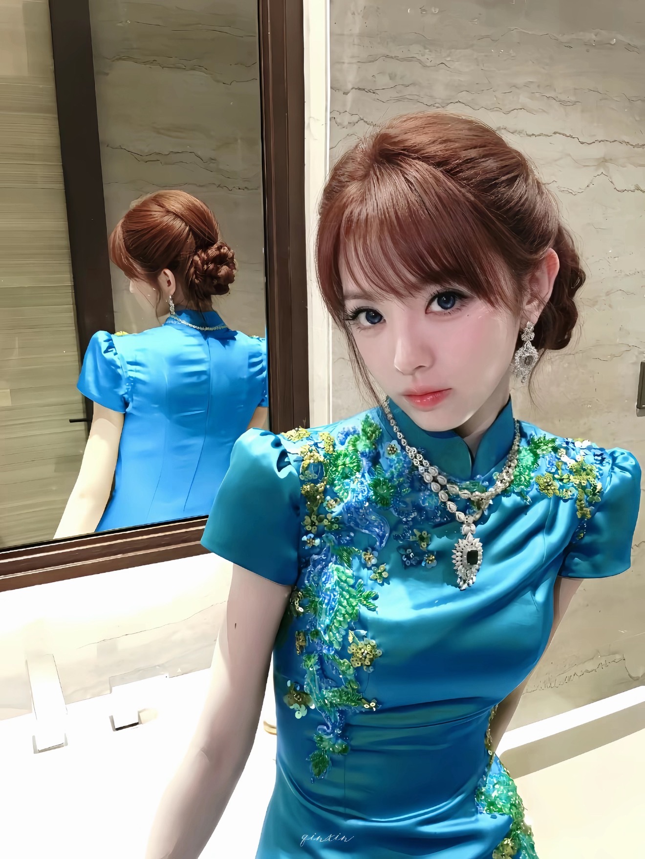 田曦薇 孔雀塑 cr logo【田曦薇】碧波绿 烟波蓝 ​​​