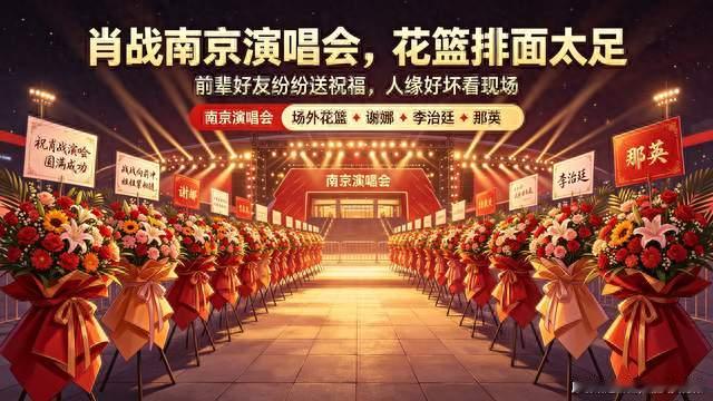 排面拉满！肖战南京演唱会获多位大咖送花篮