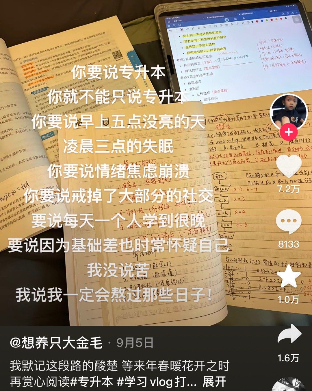 努力的意义 就是 让来时的路 熬过的夜 看过的清晨 再回首时都有意义 