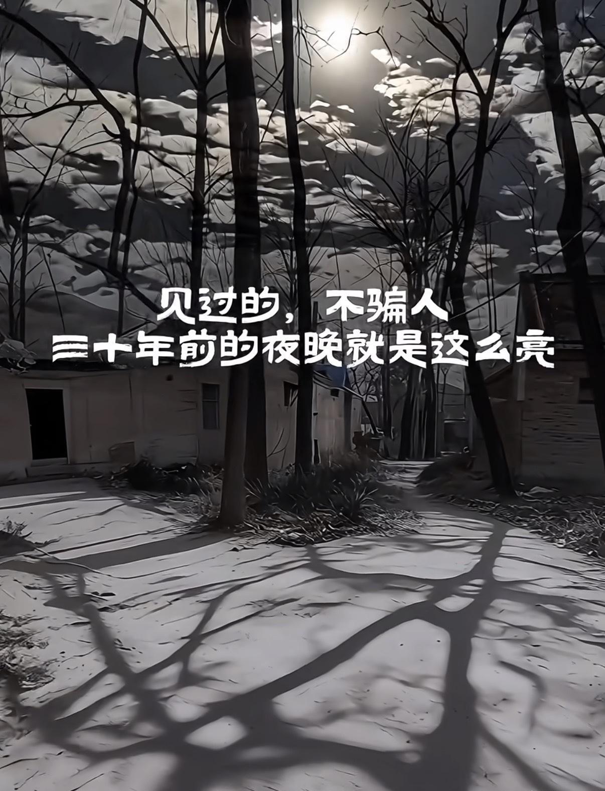 没错，以前是这样的，满月的夜里确实很亮。