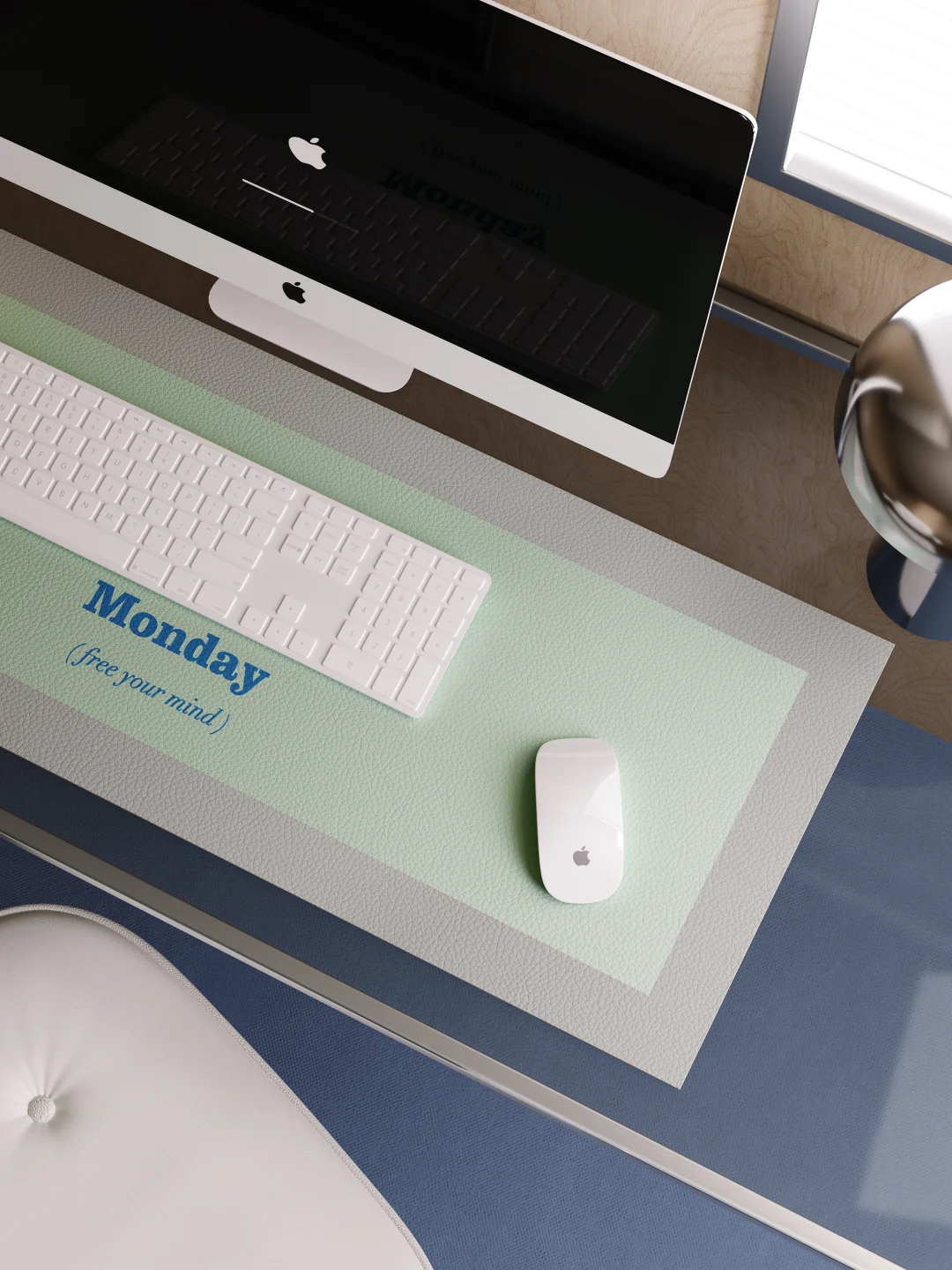 🍃低饱和薄荷绿！淡人书桌的治愈鼠标垫！