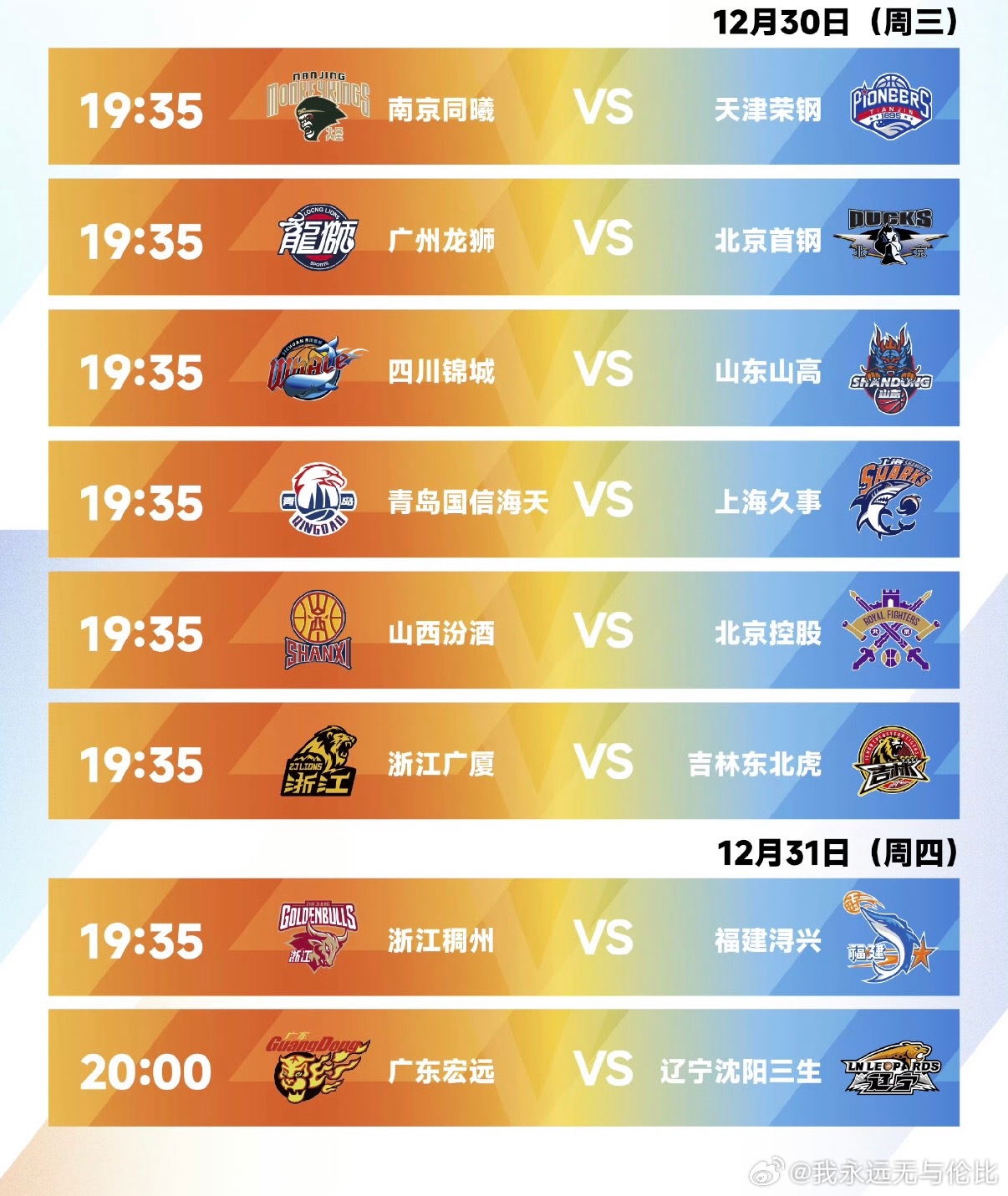 CBA新赛季赛程发布新年大战怎么还辽粤呢[二哈][二哈][二哈]亚运会 离谱 ​