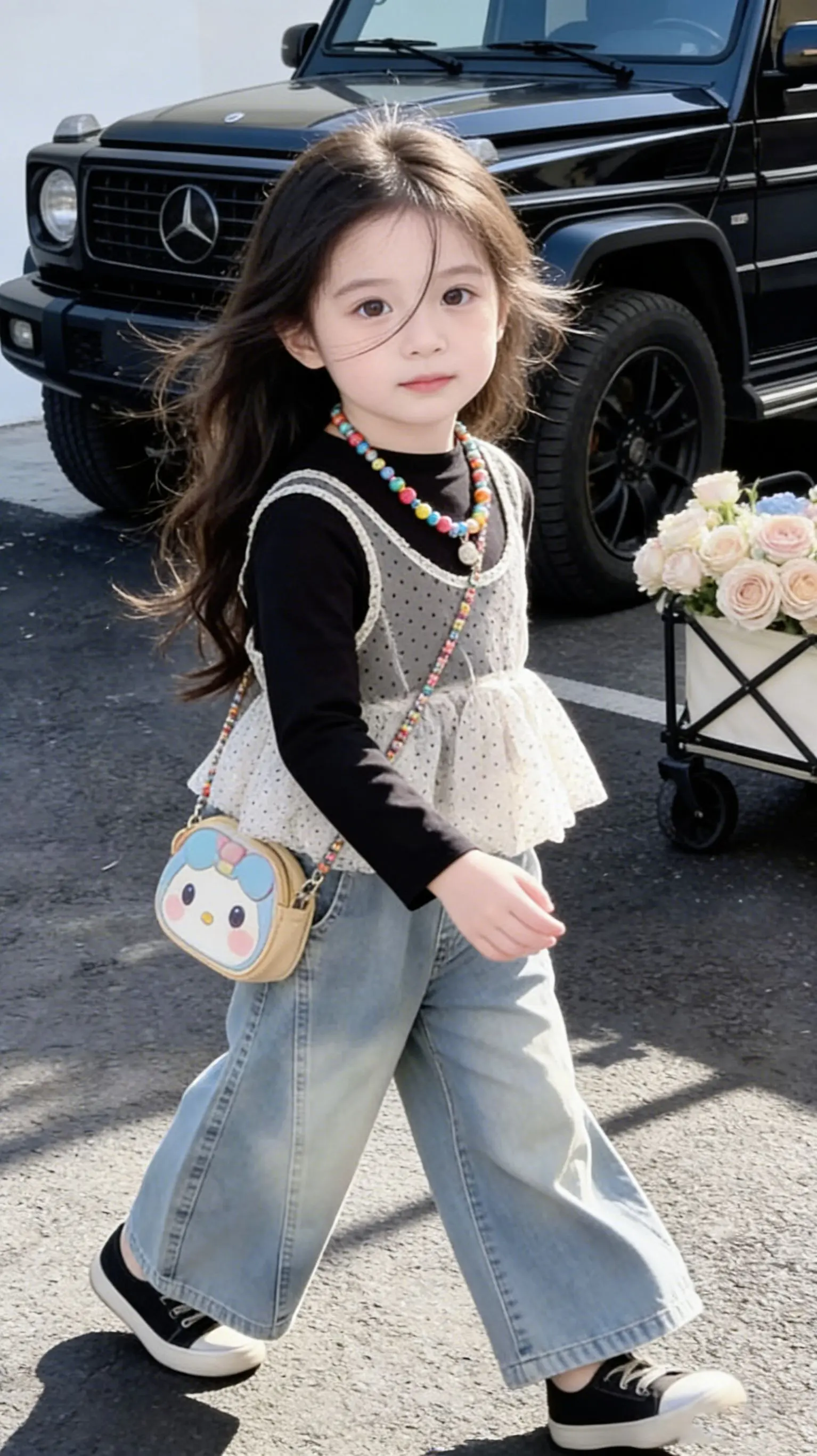 今天是韩系街头小甜妹，走路都带风～