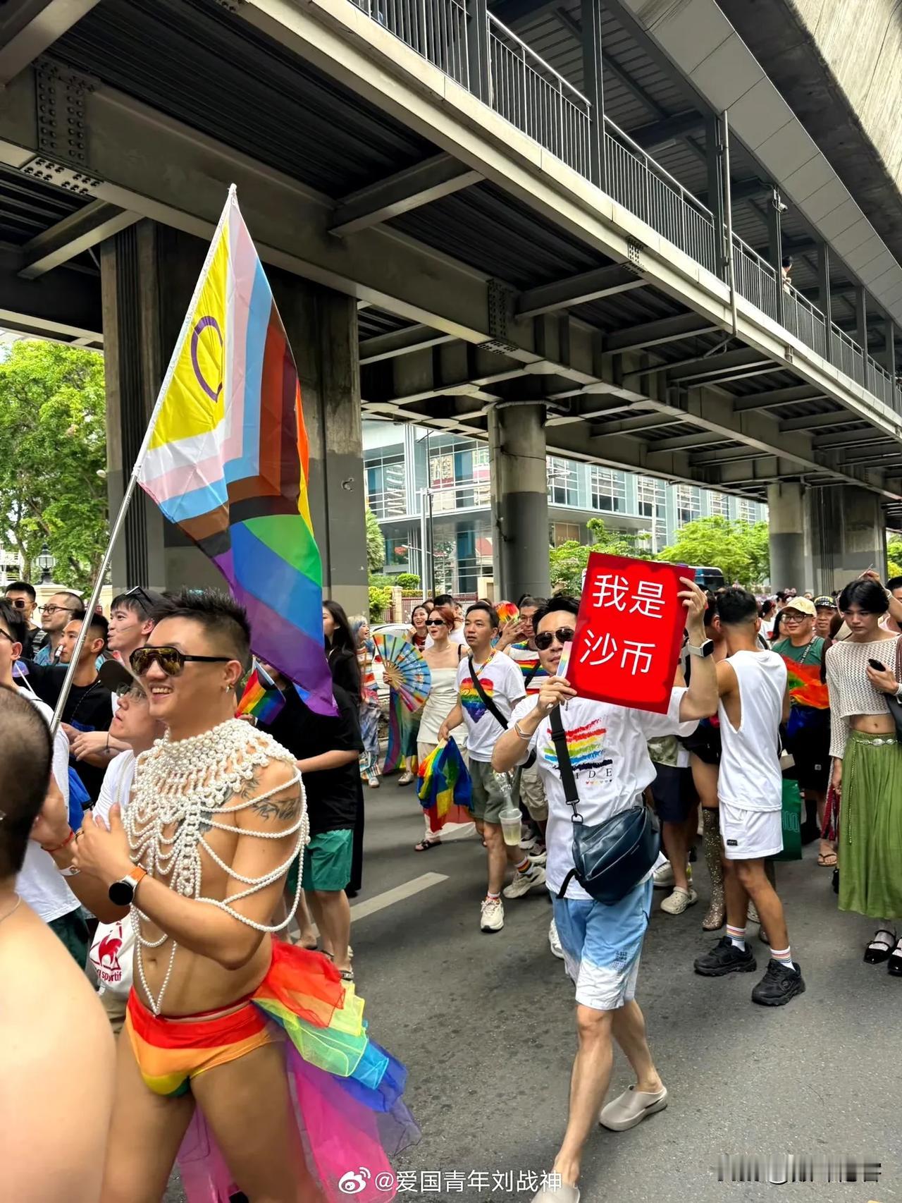 为什么有些同性恋让人恶心，你看看这张图片！

如果正常的双性恋也穿成这样招摇过市